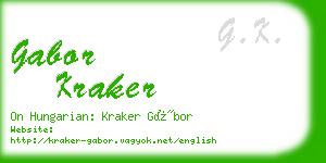 gabor kraker business card